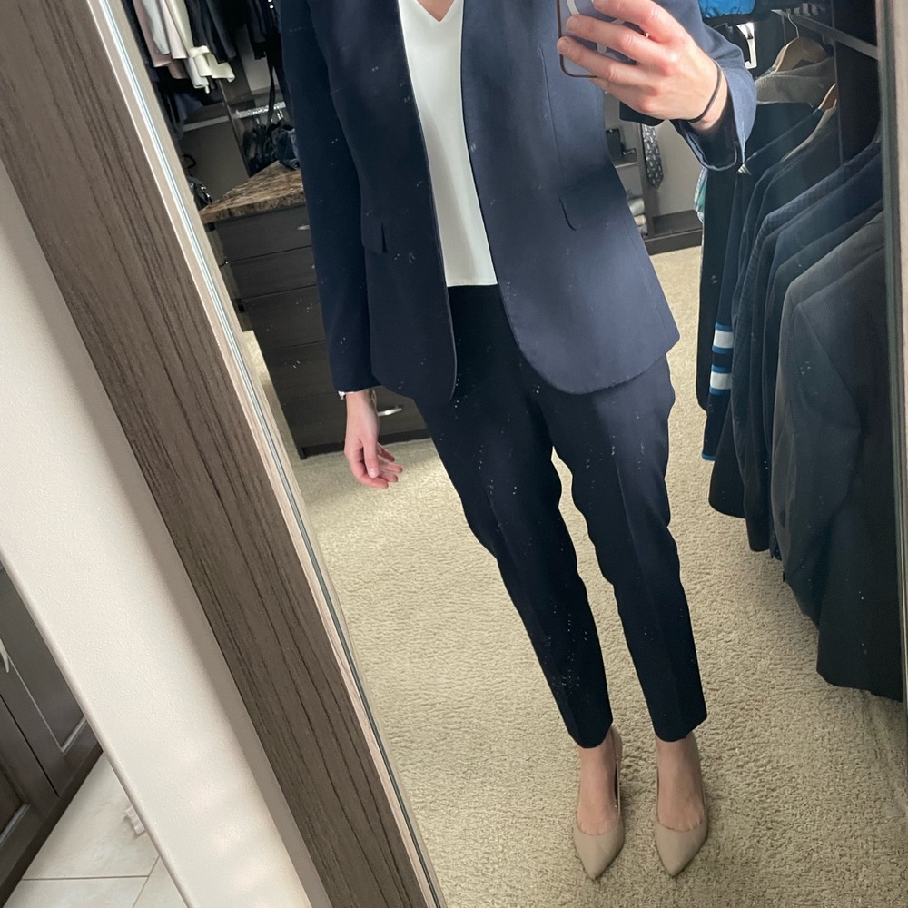 Navy Blue Women's Suit Set